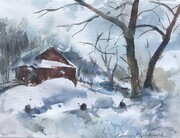 Wakefield Barn in Winter